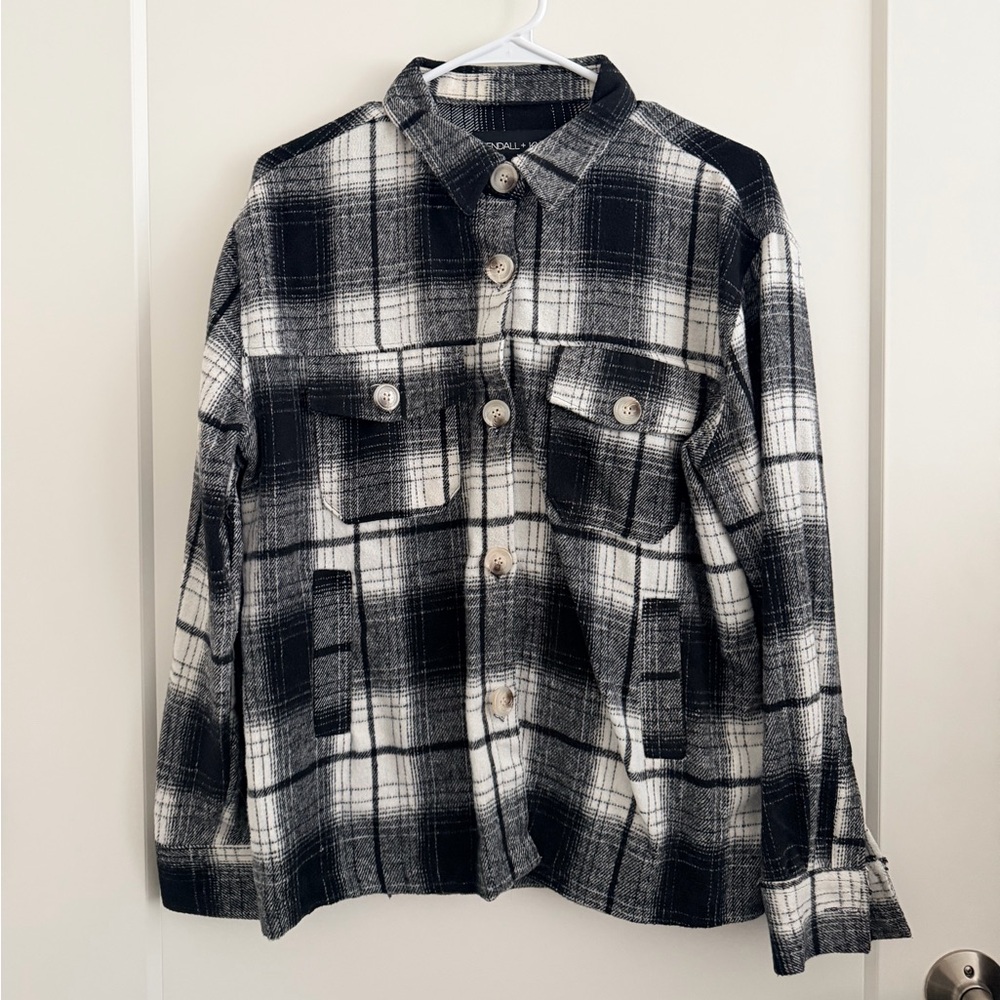 Kendall & Kylie Monochrome Plaid Jacket